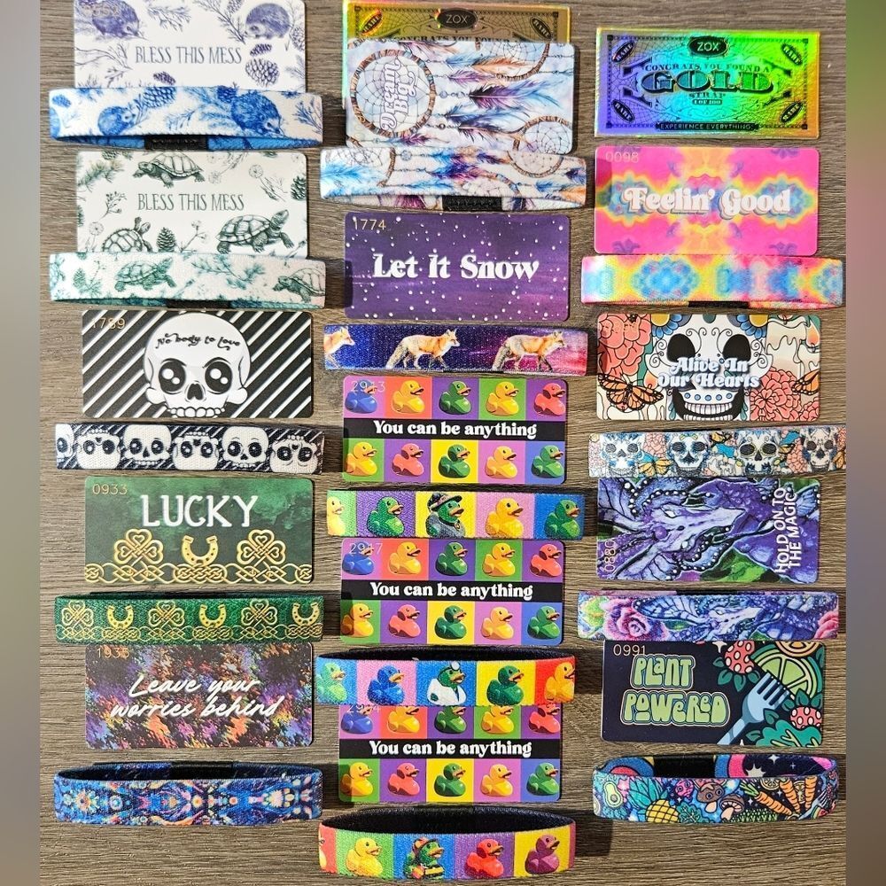 ZOX BUNDLE OF 14 SOLD OUT NEW LARGE COLLECTIBLE WRISTBANDS